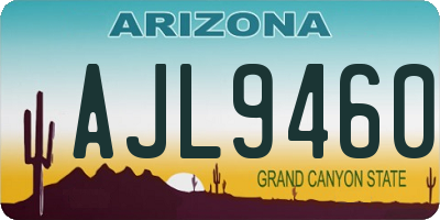 AZ license plate AJL9460