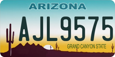 AZ license plate AJL9575