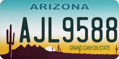 AZ license plate AJL9588