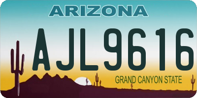 AZ license plate AJL9616