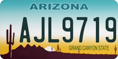 AZ license plate AJL9719