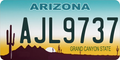 AZ license plate AJL9737