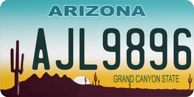 AZ license plate AJL9896