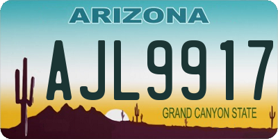 AZ license plate AJL9917