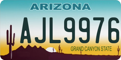 AZ license plate AJL9976