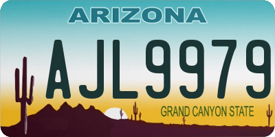 AZ license plate AJL9979