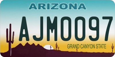 AZ license plate AJM0097