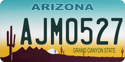 AZ license plate AJM0527