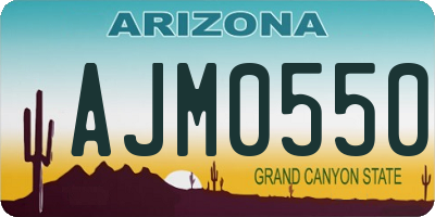 AZ license plate AJM0550
