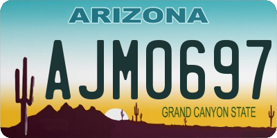 AZ license plate AJM0697