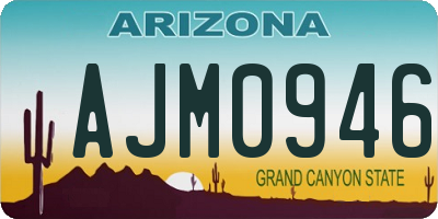 AZ license plate AJM0946
