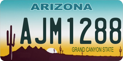 AZ license plate AJM1288