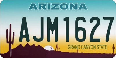 AZ license plate AJM1627