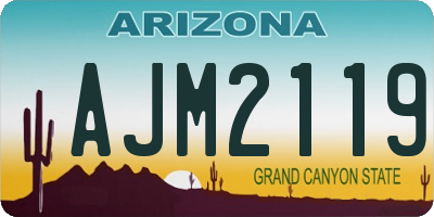 AZ license plate AJM2119