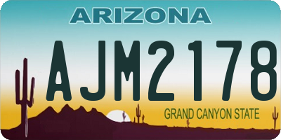 AZ license plate AJM2178