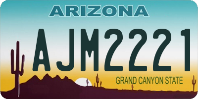 AZ license plate AJM2221