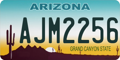 AZ license plate AJM2256