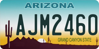 AZ license plate AJM2460