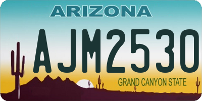 AZ license plate AJM2530