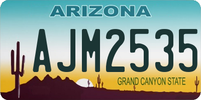 AZ license plate AJM2535