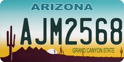 AZ license plate AJM2568