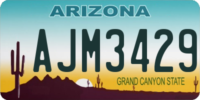 AZ license plate AJM3429