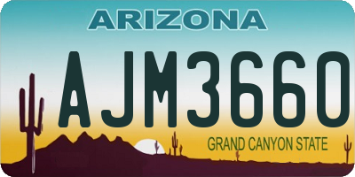 AZ license plate AJM3660