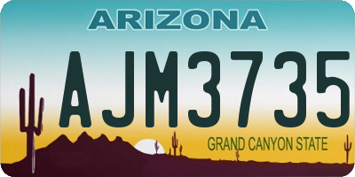 AZ license plate AJM3735