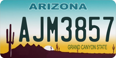 AZ license plate AJM3857