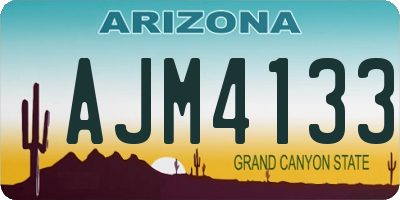AZ license plate AJM4133
