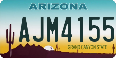 AZ license plate AJM4155