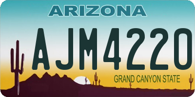 AZ license plate AJM4220