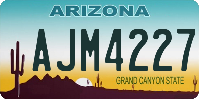 AZ license plate AJM4227