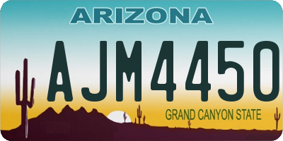 AZ license plate AJM4450