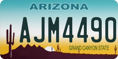 AZ license plate AJM4490