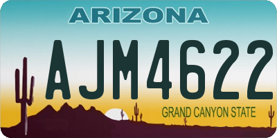 AZ license plate AJM4622