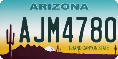 AZ license plate AJM4780