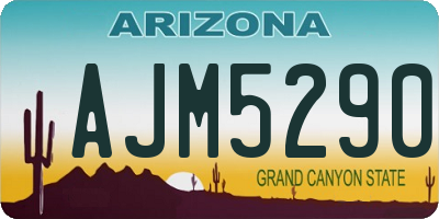 AZ license plate AJM5290