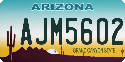 AZ license plate AJM5602