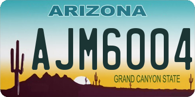 AZ license plate AJM6004