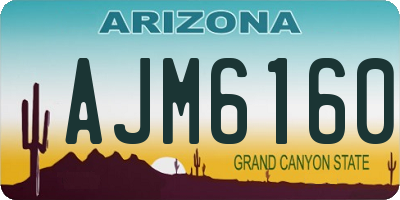 AZ license plate AJM6160