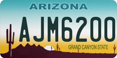 AZ license plate AJM6200