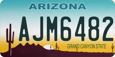 AZ license plate AJM6482