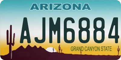AZ license plate AJM6884