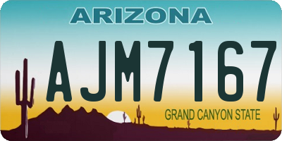 AZ license plate AJM7167