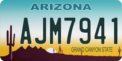 AZ license plate AJM7941