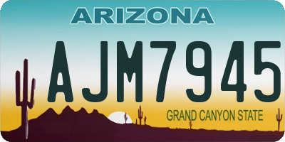 AZ license plate AJM7945