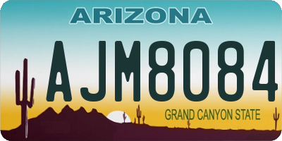 AZ license plate AJM8084