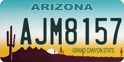 AZ license plate AJM8157