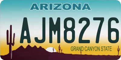 AZ license plate AJM8276
